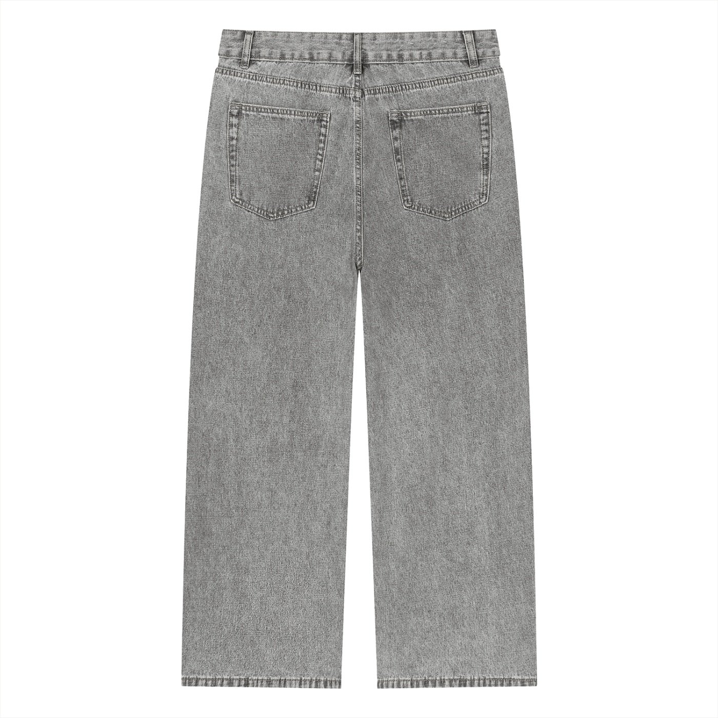 Unisex Vintage Wash Straight Leg Jeans - Image 5