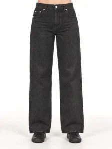 Unisex Vintage Wash Straight Leg Jeans - Image 6