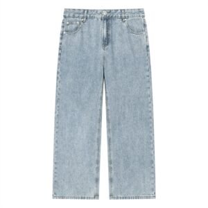 Unisex Vintage Wash Straight Leg Jeans