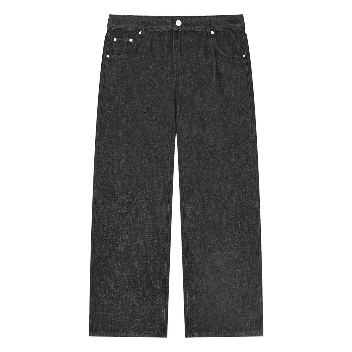 Unisex Vintage Wash Straight Leg Jeans - Image 8