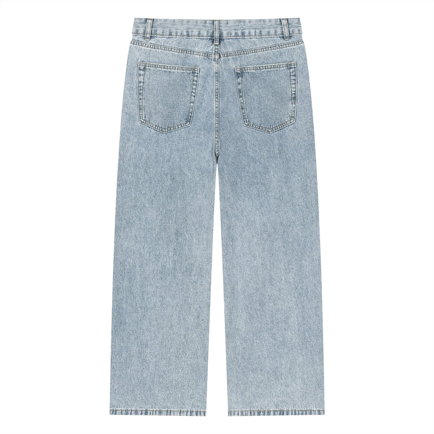 Unisex Vintage Wash Straight Leg Jeans - Image 3